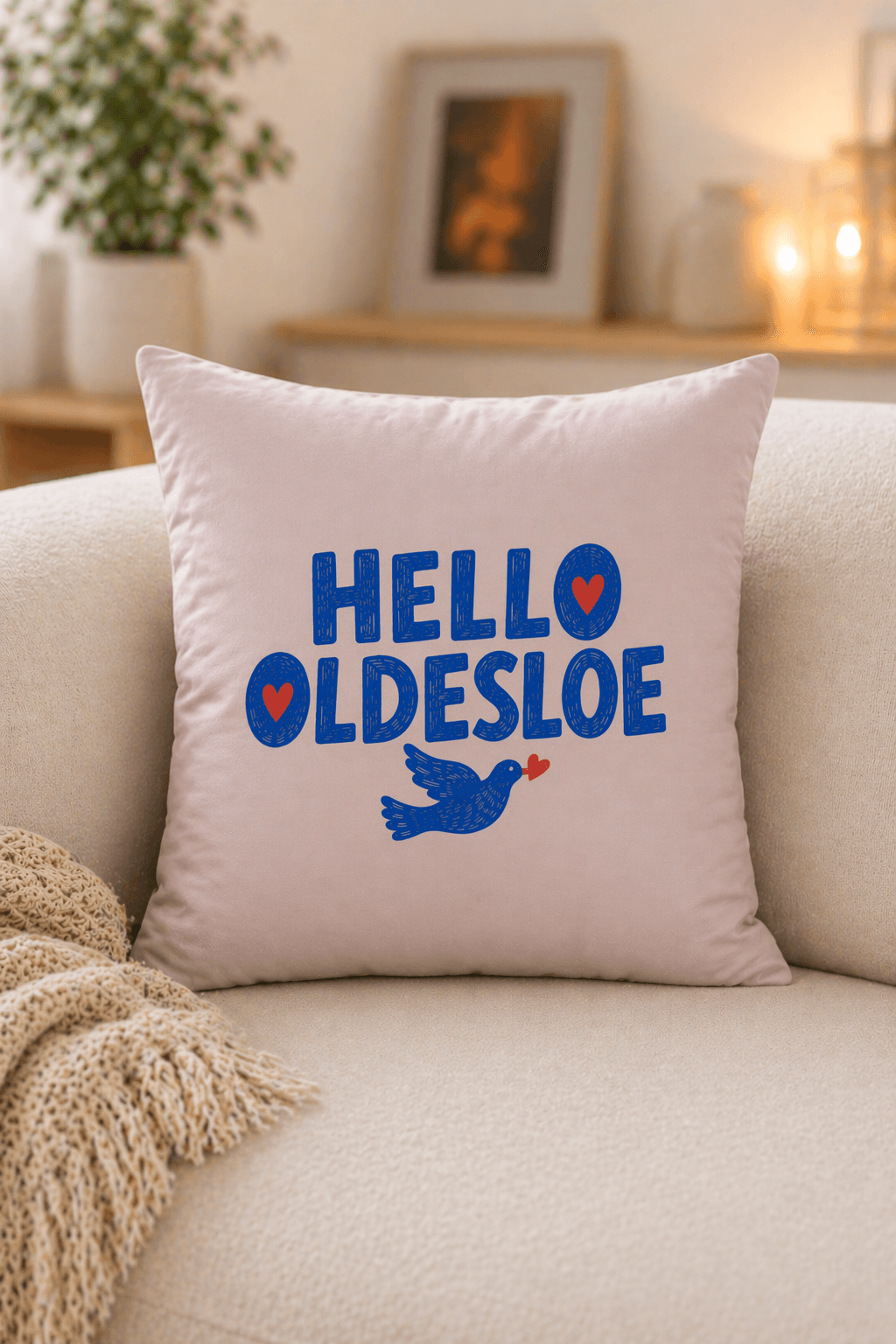 Kissen - Bad Oldesloe Taube mit Herz 4